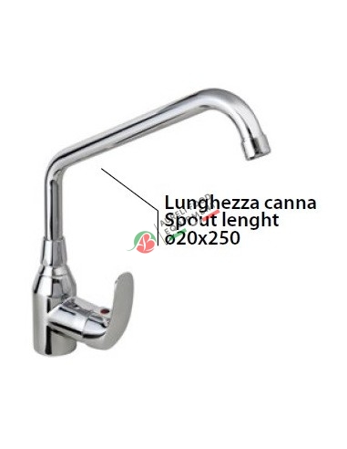 One hole tap with swinging “C” spout ø20x250