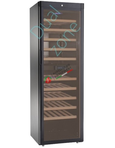 Ventilated wine display cooler mod. AKD400W - "Dual Zone" dim. 600x602x1860H mm