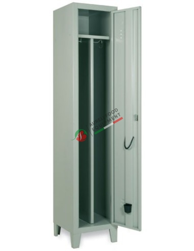 Single-unit locker for 1 compartment with removable separator + latch with lock dim. 37x35x180H cm