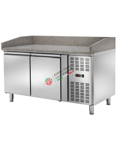 Two doors ventilated pizza counter dim. 151x80x105H cm