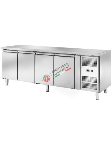 Ventilated refrigerated counter temp. -2/+8°C - 4 doors dim. 223x60x86H cm