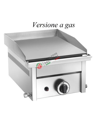 Gas fry-top with smooth cooking top dimensions 32,5Lx40Px8H cm