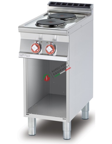 Threephase Boiling unit on open cabinet, 2 round plates 5,2 Kw