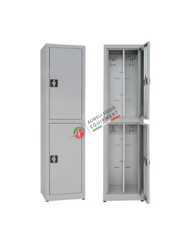 Sheet plastic zinc 2-doors changing room locker 45Wx50Dx180H cm