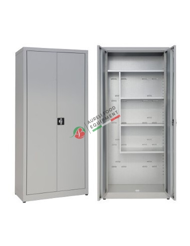 Sheet Plastic zinc Broom locker with two doors 80Wx40Dx180H cm