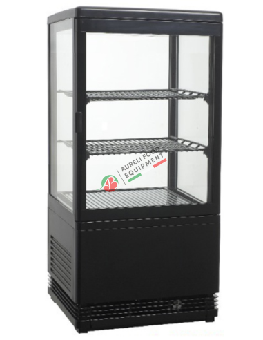 Refrigerated 4 sides show case VRN58 BLACK - capacity 58 L