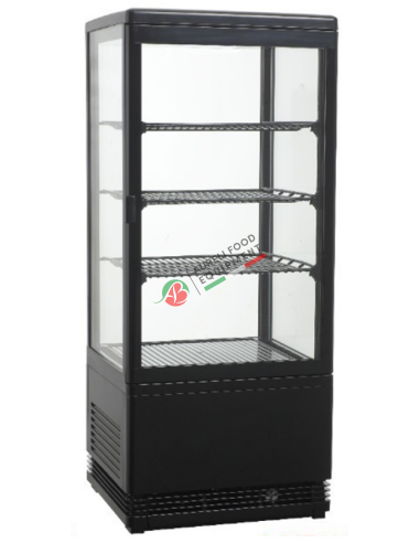 Refrigerated 4 sides show case VRN78 BLACK - capacity 78 L