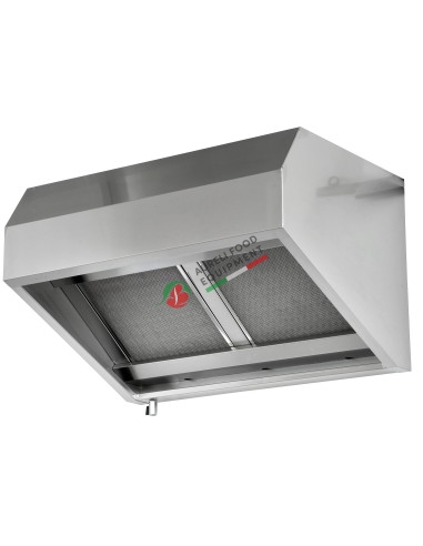Wall hood with vegetal activated carbon filters dim. 190Wx70Dx60H cm