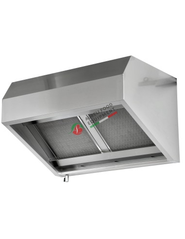 Wall hood with vegetal activated carbon filters dim. 200Wx90Dx60H cm