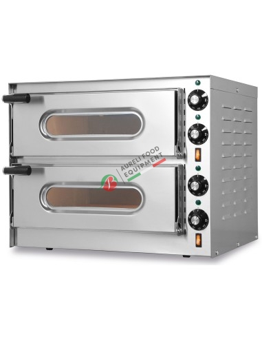 Electric pizza oven - 2 baking chambers - 2 Thermostats on each chamber