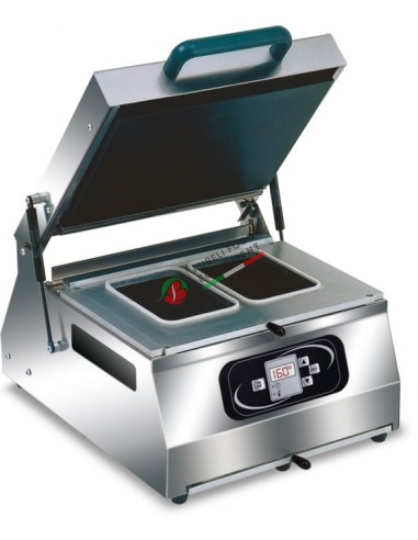 Termosigillatrice semi automatica per il confezionamento di prodotti in vaschetta Lavezzini mod. SV400