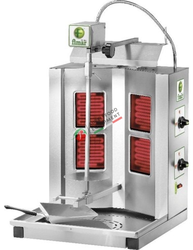 Electric ceramic coated infrared with 4 heating elements , 2,8 Kw 230V mod. GHYR40