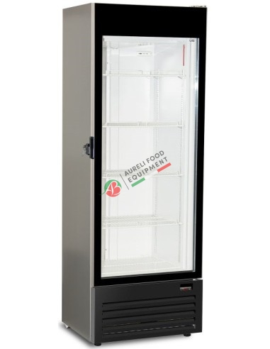 Static upright display refrigerated unit for pastry with full glass door +2°/+8° C dim. 670Wx644Dx2000H mm