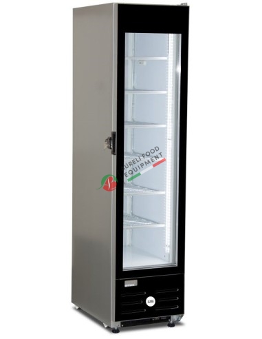 Slim static upright display freezer -18/-23°C dim. 452Wx701Dx1848H mm