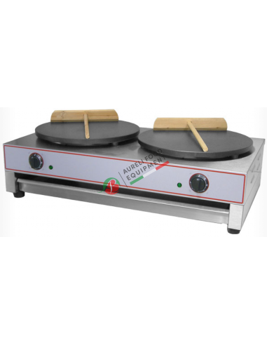 Crepes maker two ø 400 mm cooking surfaces mod. DE-2