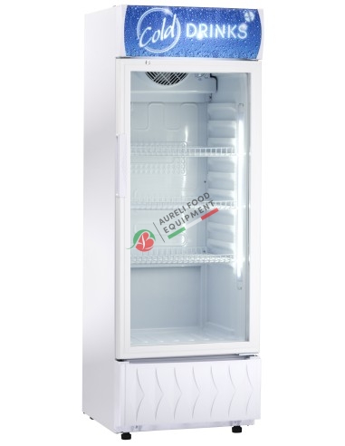 Refrigerated glass door display cabinet with led light capacity 2195 L dim. 535x531x1562H mm